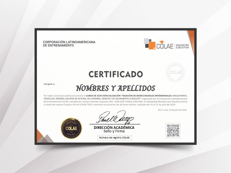 MODELO CERTIFICADO CURSOS